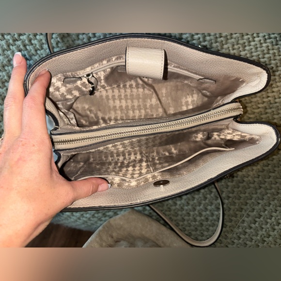 KARL LAGERFELD PARIS Triple-Compartment Leather Tote, like new condition - Picture 5 of 8